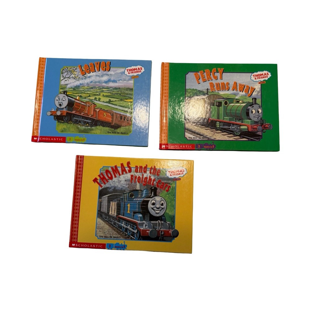 Thomas & Friends Scholastic 2-in-1 Book Lot 3 Hardcover First Printing 2001 2002